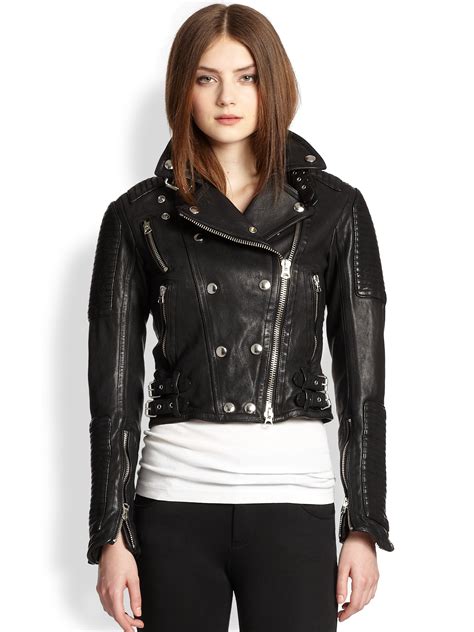 women leather jacket burberry|Burberry lightweight jacket women.